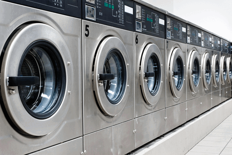 Different sizes of washing machines